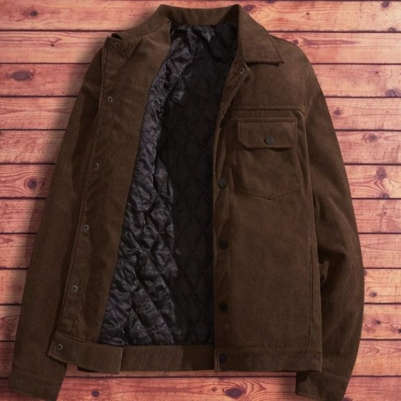 Brown Mens Courdoy Jacket - Picture 5 of 5